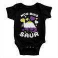 Non Bino Saur Dinosaur Aagender Pride Month Baby Onesie