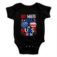 Nurse Crew Sunglasses For 4Th Of July Baby Onesie