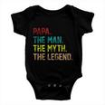 Papa The Man The Myth The Legend Vintage Baby Onesie