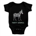 Party Animal Zebra Birthday Zebra Animal Birthday Baby Onesie