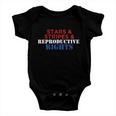 Patriotic 4Th Of July Gift Stars Stripes Reproductive Right Gift V2 Baby Onesie