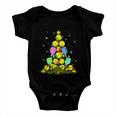 Pickleball Christmas Tree Santa Pickleball Xmas Lights Gift Baby Onesie