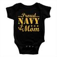 Proud Navy Mom V4 Baby Onesie