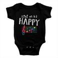 Put On A Happy Face Music Notes Funny Teacher Tshirt Baby Onesie