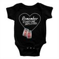 Red Remember Everyone Deployed Dog Tags Tshirt Baby Onesie