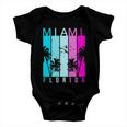 Retro Miami Florida Summer Neon Colors Baby Onesie