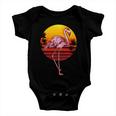 Retro Vintage Flamingo V2 Baby Onesie