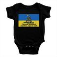 Russian Warship Go Fuck Yourself Shirt Snake Ukrainian Flag Tshirt Baby Onesie