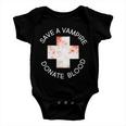 Save A Vampire Donate Blood Tshirt Baby Onesie