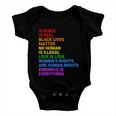 Science Is Real Black Lives Matter No Human Is Illegal Love Baby Onesie