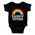 Tacos N Titties Funny Lgbt Gay Pride Lesbian Lgbtq Baby Onesie