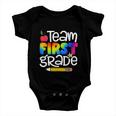 Team First Grade Tie Dye Back To School Baby Onesie