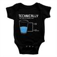 Technically The Glass Is Always Full Baby Onesie