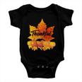 Thankful Autumn Leaves Thanksgiving Fall Tshirt Baby Onesie