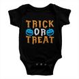 Trick Or Treat Funny Halloween Quote Baby Onesie