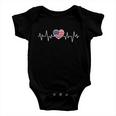 United States Heartbeat American Flag American Pride Gift Baby Onesie