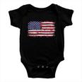 Us Flag Vintage Merican Independence Day On 4Th Of July Great Gift Baby Onesie