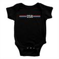 Usa Shirt Women Men Kids Cute Patriotic American 4Th Of July Baby Onesie