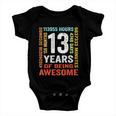 Vintage 13Th Birthday Shirt Gift 13 Years Old Being Awesome Baby Onesie