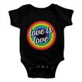 Vintage Love Is Love Rainbow Pride Month Baby Onesie