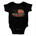 Vintage Old Happy Maga Month Patriotic American Flag Trendy Baby Onesie