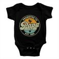 Vintage Promoted To Papa 2022 For New Papa First Time Retro Baby Onesie