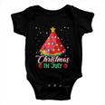 Watermelon Christmas Tree Christmas In July Summer Vacation Baby Onesie