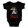 You Free Tonight Bald Eagle Mullet Usa Flag 4Th Of July Gift V3 Baby Onesie