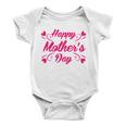 Happy Mothers Day Hearts Gift Tshirt Baby Onesie
