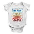 The Man Myth Legend 1942 Aged Perfectly 80Th Birthday Baby Onesie