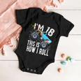 18 Year Old Gift Cool 18Th Birthday Boy Gift For Monster Truck Car Lovers Baby Onesie