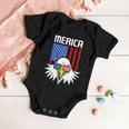 4Th Of July American Flag Bald Eagle Mullet 4Th July Merica Gift Baby Onesie