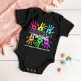 Autism Strong Love Support Educate Advocate Baby Onesie
