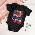 Best German Shepherd Dad Ever American Flag Patriotic Gift Baby Onesie