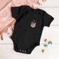 Black Cat In The Pocket Ready For A Hugging 4Th Of July Baby Onesie