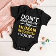 Dont Make Me Use My Human Resources Voice Tshirt Baby Onesie