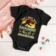 Dont Mess With Papasaurus Youll Get Jurasskicked Fathers Day V2 Baby Onesie