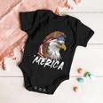 Eagle Mullet Merica 4Th Of July Usa American Flag Patriotic Great Gift Baby Onesie