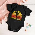 Futbol Is Life Vintage Soccer Player Sports Futbol Baby Onesie