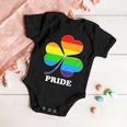 Gay Pride Cloverleaf Rainbow Tshirt Baby Onesie