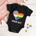 Heart Proud Ally Lgbt Gay Pride Lesbian Bisexual Ally Quote Baby Onesie