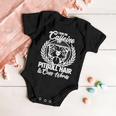 I Run On Caffeine Pitbull Hair And Cuss Words Baby Onesie