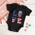 Irish Wolfhound Love Dog American Flag 4Th Of July Usa Funny Gift Baby Onesie