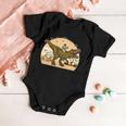 Jesus Riding T-Rex Dinosaur Funny Vintage Baby Onesie