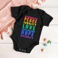 Kindness Peace Equality Love Inclusion Hope Diversity Human Rights Baby Onesie