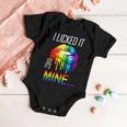 Lgbt I Licked It So Its Mine Gay Pride Lips Tshirt Baby Onesie