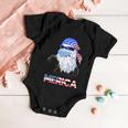 Merica Eagle Mullet 4Th Of July American Flag Vintage 2021 Great Gift Baby Onesie