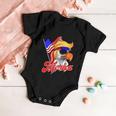 Merica Patriotic Eagle Mullet 4Th Of July American Flag Great Gift Baby Onesie