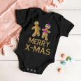 Merry X-Mas Funny Gingerbread Couple Tshirt Baby Onesie