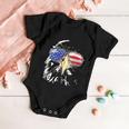 Patriotic Eagle Sunglasses Usa American Flag 4Th Of July Gift Baby Onesie